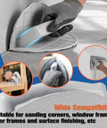 Pro Grade Drywall Corner Sander 9 Inch with Hook and Loop Backing used for sanding tight corners and edges.