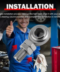 Rock Solid 3/4 Inch Heim Joints Kit With Right Hand Thread Rod Ends installed by mechanic, showcasing heavy duty steel construction.