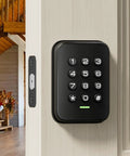 Keyless Entry Door Lock With Electronic Keypad Deadbolt Auto Lock Anti Peeking Passwords Emergency Power Port Easy Installation Black Finish