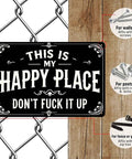 Hella Funny Sarcasm Metal Yard Sign Rust Proof Wall Art For Barn Farmhouse Kitchen Bar Man Cave Hilarious Housewarming Gift For Dude And Gal 12 X 8 Inch Indoor Cool Yard Decor on chain link fence.