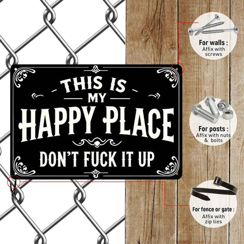 Hella Funny Sarcasm Metal Yard Sign Rust Proof Wall Art For Barn Farmhouse Kitchen Bar Man Cave Hilarious Housewarming Gift For Dude And Gal 12 X 8 Inch Indoor Cool Yard Decor on chain link fence.