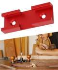 Red T Shape Track Cross Connector for Router Table Intersection Slot Jig Profile Double Cut Woodworking Tool for Quick Repairs