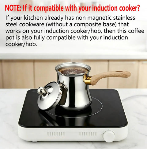 Turkish Coffee Pot Set 720ml 24oz Stainless Steel Briki Cezve For Turkish Greek Arabic Coffee Maker On Induction Cooker