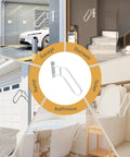 Top Shelf White Handrails For Outdoor Steps Wall Mount And Stair Rails For One To Three Levels With Anti Slip Grip And Heavy Duty Powder Coating For Patios Yards And Balconies shown in various indoor and outdoor settings.