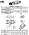 Heavy Duty Xyz Slide Table Linear Actuator with dimensions and specifications for CNC automation and precision motion control.
