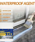 Heavy Duty Clear Waterproof Sealant Gel Leak Stopper For Roof Wall Repair applied with a brush at a window edge.