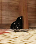 No Sweat Pro Grade Sliding Barn Door Hardware Full Kit With 20 Foot Round Tube Track heavy duty floor roller wheel on wood floor