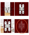 Stainless Steel 304 Hidden Hinge With Silent Close For Doors, Concealed Mount Folding Door Hardware, Invisible Mount, Installed View