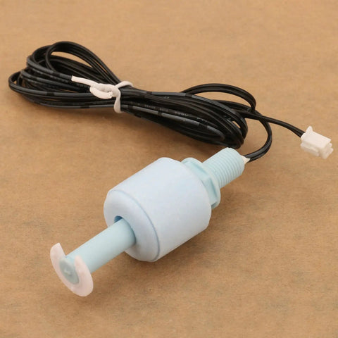 Pro Grade Water Level Float Switch Probe for Commercial Ice Machines, Universal Two Line Float Sensor Accessories, Easy Install, Dependable Level Sensing for Bar, Cafe, and Home Kitchen Equipment; white plastic probe with black cable