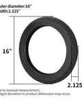 Image showing Sixteen Inch Bike Tire With Inner Tube Set 16X2.125 For Electric Bicycles Motorcycles And Most Kids Bikes Heavy Duty Tubes