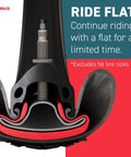 Cross-section of bike tire showing Premium Tire Inserts For 26 X 4 To 4.8 Schrader Set Of 2 No Flat Bicycle Liners inside.