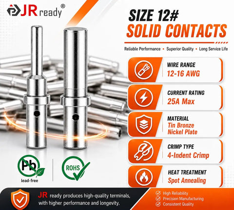 Deutsch Connector Kit With DTP 2 And 4 Pin Waterproof Automotive Plug Set, solid contacts 12-16 AWG wire range details