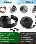 Comparison of No Dig Landscape Edging Kit 33 Ft Long 4 Inch Tall Black Plastic Border with another brand's thinner edging