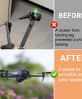 Before and after of Replacement Front Landing Gear Leg For Mavic 4 Pro Drone Swap In Easy Install Durable Front Leg.