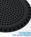 Top Tier Weighted Metal Shower Drain Hair Catcher And Bathtub Strainer Covers with round flat design, features drainage holes.