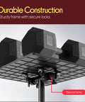 Close-up of sturdy plate with secure locks on Universal Laptop Projector Tripod Stand Foldable Design Heavy Duty Workhorse Mount