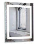 LED Bathroom Mirror With Anti Fog, Wall Mounted, 24x30 Inches, in vertical orientation displaying bathroom view