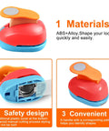 Six Size Circle Punch Set For Paper Crafts With Easy Operation And Color Vibes shown with safety design and convenience features