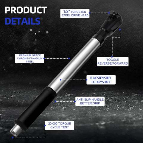 Half Inch Offset Extension Wrench Impact 3 In 1 Manual Electric Pneumatic Ratchet with 90 Degree Offset Design, product details view