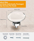 Detailed view of 8 Pack Polished Chrome Crystal Glass Cabinet Knobs Oval Drawer Pulls for Dresser Drawers Kitchen Cupboard Wardrobe Cabinets.