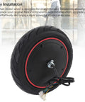 350W High Power Hub Motor Wheel Kit For Electric Scooters With Aluminum Alloy Vacuum Tire Easy Install Upgrade