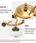 Royal Belgian Siphon Coffee Maker In Gold Retro Siphon Brewer with glass lid and high temperature resistant glass.