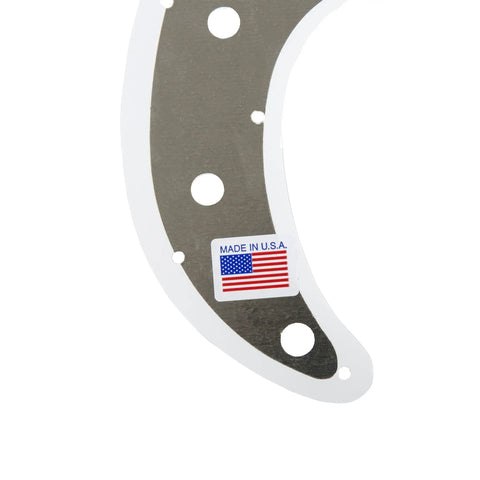 Precision Bass Pickguard For Electric Guitar Silver Sparkle Upgrade Replacement Easy Install, Durable Polycarbonate Shield, Adds Killer Stage Style, Protection, And Quick Customization For Your Gear, 13-hole silver pickguard with Made in USA label