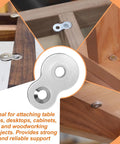 Rock Solid Figure Eight Tabletop Fasteners With Sixty Countersunk Screws Hardcore 12 Gauge Zinc Coated Steel for flush woodworking joints