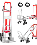 Heavy Duty Convertible Hand Truck For 1000 Lb Load, Aluminum And Steel Workhorse Dolly With 3 In 1 Mode, Stair Climbing Wheels