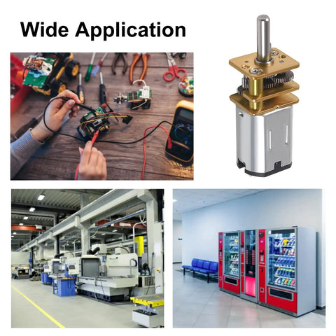 Wide application of Two Pack DC 6V 1000RPM Metal Gear Motor With Full Metal Geared Mini Drive, ideal for DIY toys and smart cars.