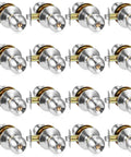 18 Piece Stainless Steel Door Knob Set With Lock And Key Privacy Lock Ball Door Handles for Bedroom Bathroom Front Door Office Classroom Storeroom Durable Heavy Duty Everyday Use