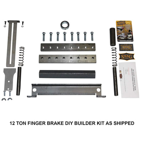 Badass Finger Brake Kit Designed For 12 Ton Hydraulic Press Featuring Adjustable Back And Side Stops For Precision DIY Fabrication Machined From 4140 Steel USA Shop
