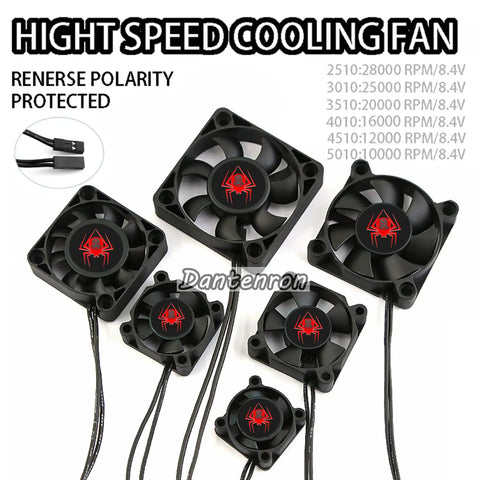 Ultra Fast RC Motor Cooling Fan With High Speed Heatsink 28000 RPM 6V To 8.5V Fits RC Cars Trucks Multi Style JST Connector