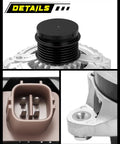 Upgraded Heavy Duty Alternator Motor For Toyota Camry Rav4 Scion Tc 2012 2016 2 5 Liter close-up of clutch pulley and connector details.