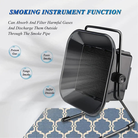 Portable Welding Fume Extractor With 50W Motor And 4600 RPM Low Noise Exhaust Adjustable Angle Smoke Pipe illustration