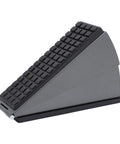 Heavy Duty Stainless Steel Spring Door Stop for Home and Office, Adjustable 20 to 60 mm, black side view