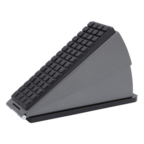 Heavy Duty Stainless Steel Spring Door Stop for Home and Office, Adjustable 20 to 60 mm, black side view
