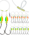 Pompano Surf Fishing Rigs With Hand Tied Unique T Knot Saltwater Floats Pre Rigged Tackle Bullet Float Two Color Options