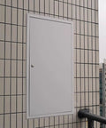 Heavy Duty Aluminum Access Door, Drywall Inspection Panel, 36 By 48 Inch mounted on tiled wall for plumbing access.
