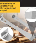 Four Piece Pry Bar Scraper Set With Stainless Steel Flat Pry Tools Do It All Crowbar Kit in two designs for remodeling tasks