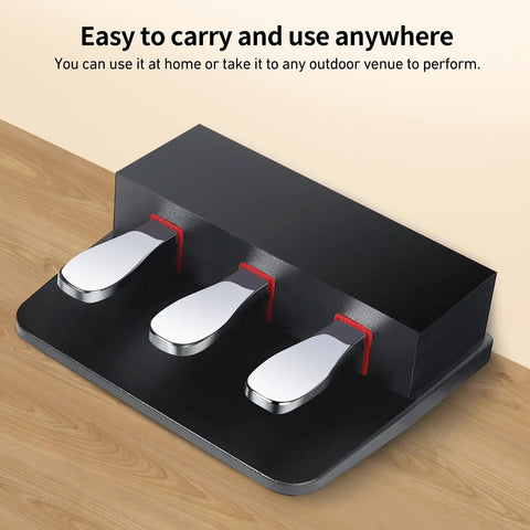 Three Pedal Keyboard Foot Pedal Unit For Digital Pianos With Soft Sostenuto And Sustain Pedals Compatible With Yamaha P223 And P145