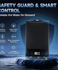 Propane Tankless Water Heater That Knocks It Out Of The Park Delivering Six Point Three Gpm And One Sixty Grand Btu on display with safety features.
