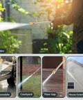 Two Pack 17 Inch Stainless Steel Pressure Washer Extension Wands With Quarter Inch Quick Connect in various cleaning scenarios