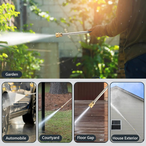 Two Pack 17 Inch Stainless Steel Pressure Washer Extension Wands With Quarter Inch Quick Connect in various cleaning scenarios
