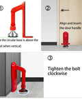 Installation guide for Portable Door Lock For Travel And Home Safety Anti Theft Door Blocker For Hotels And Apartments No Drill Installation Easy To Use For Women And Kids Sleep With Peace Of Mind.