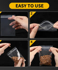 Clear Mini Baggies Pack Of 200 Resealable Plastic Bags For Jewelry Beads Crafts And Small Parts, zipper lock demonstration