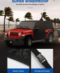 Wrangler Four Door Cab Cover For JK JL Unlimited 2007 To 2026 Waterproof All Weather Rain Windproof Scratch Resistant with Zipper