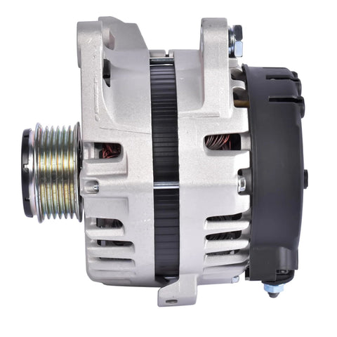 Side view of Alternator Replacement For Hyundai Elantra 2017-2020, Hyundai Kona 2018-2021, Kia Seltos, 2.0L 12V 150 Amp 6-Groove Pulley