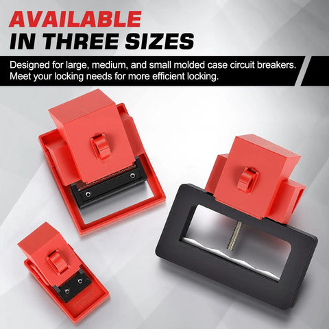 Lockout Tagout Kit With Twelve Piece Single Pole Breaker Lockout Devices Nylon Clamp On Lockout Locks For Loto Stations