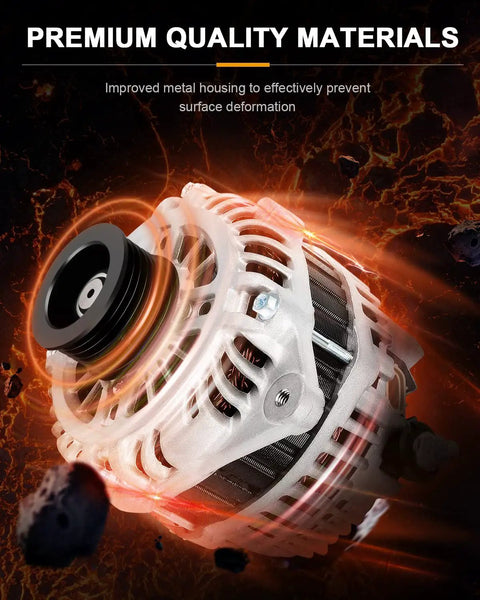 Close-up of Nissan Alternator Replacement 12V 130A For Altima 2007 2010, Maxima 2009 2010, Murano 2009 2014, premium materials visible
